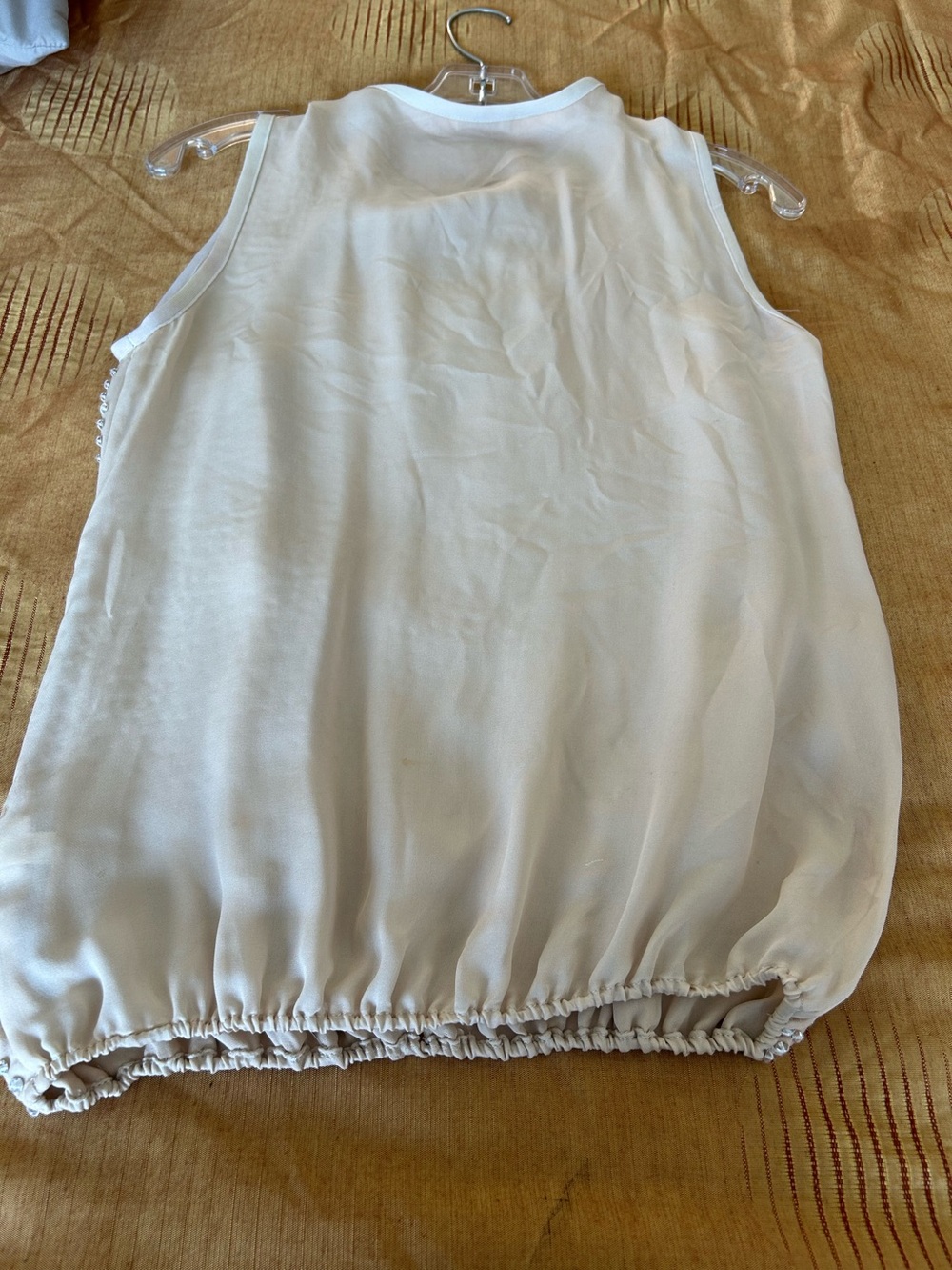 L’AGENCE Beaded Top & Mini Skirt Size Medium. Champagne color. So cute. - Picture 10 of 15